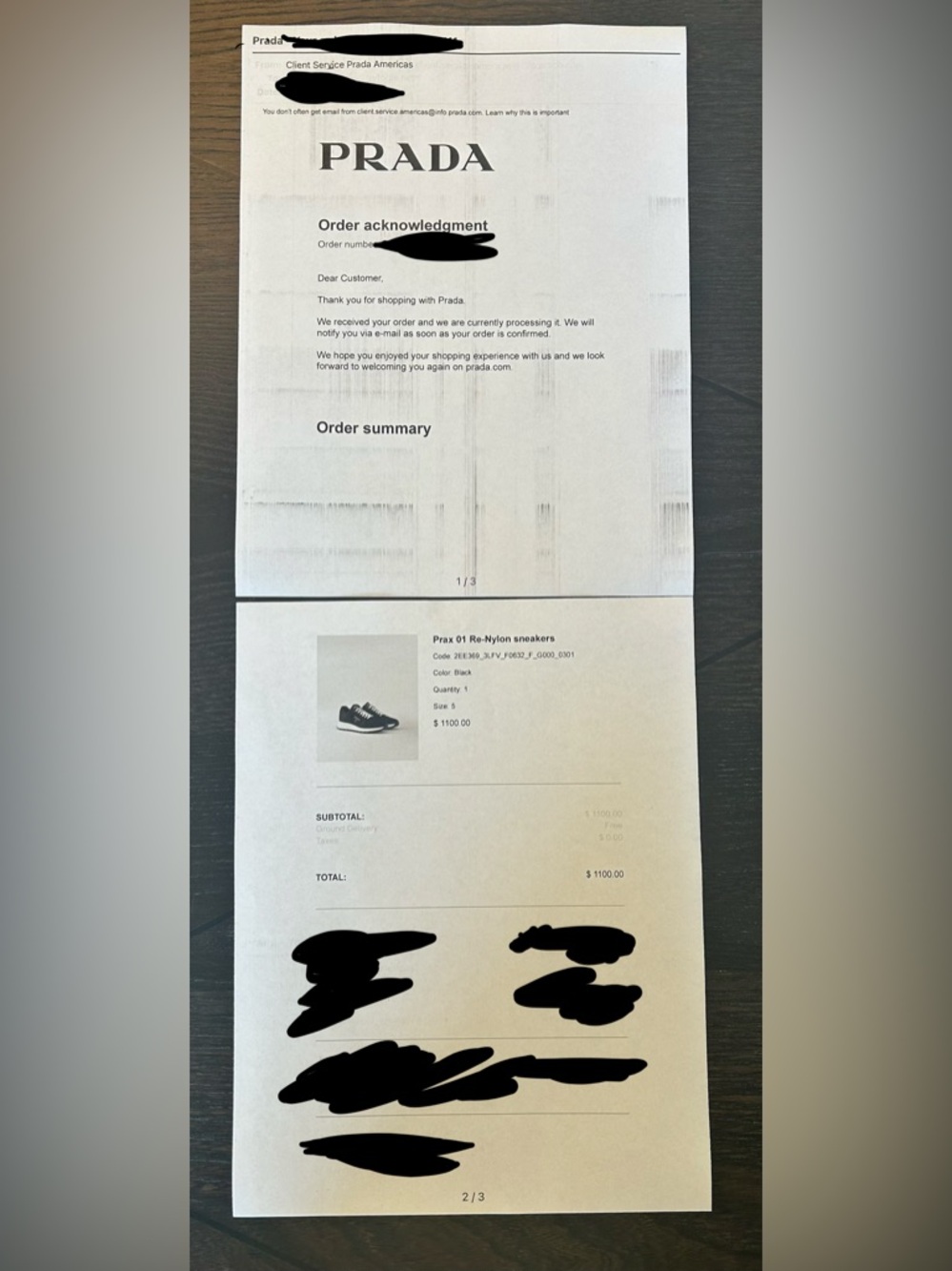 Prada Black and White Men’s Milano Runner Sneakers with Logo Patch - Picture 16 of 16